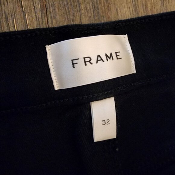 Frame Le Slim Palazzo High Rise Jeans NWT Black Size 32 - Picture 8 of 13